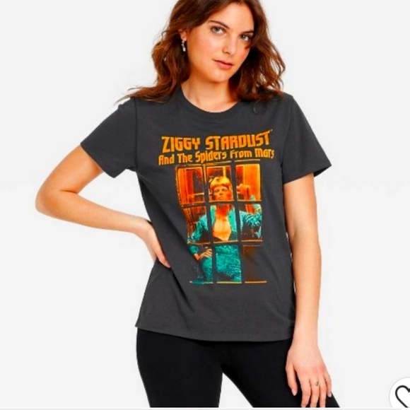 David Bowie Ziggy Stardust Graphic Band Tee NWT - Picture 1 of 9
